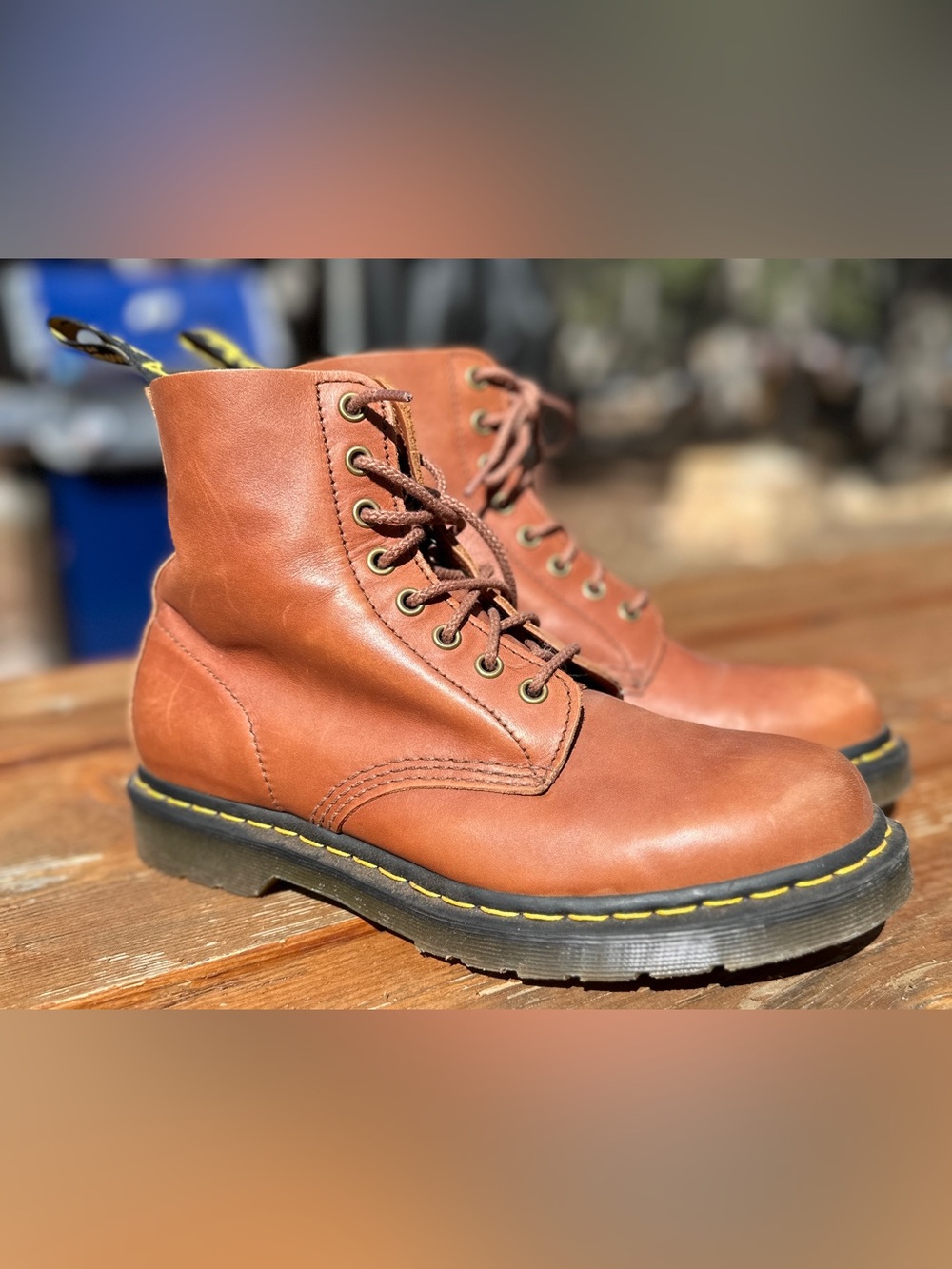 Dr Martens 1460 Pascal Brown Leather Lace-Up Boots